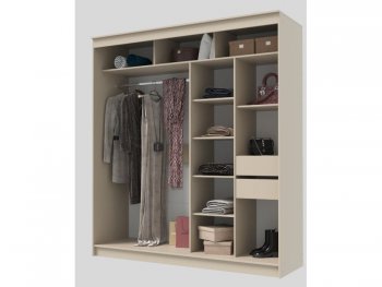 Шкаф-купе 2000 мм Гранд-1 ЛДСП/Зеркало, Сатин (Эра) в Алапаевске - alapaevsk.mebel-e96.ru