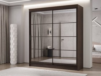 Шкаф-купе 2000 мм Гранд-1 зеркало/зеркало, венге (Эра) в Алапаевске - alapaevsk.mebel-e96.ru