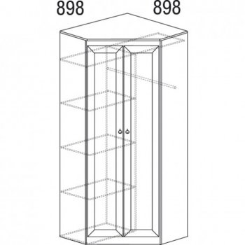 Шкаф угловой Инна 606 денвер темный (Яна) в Алапаевске - alapaevsk.mebel-e96.ru