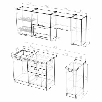 Кухонный гарнитур Инна ультра 2000 мм (Герда) в Алапаевске - alapaevsk.mebel-e96.ru