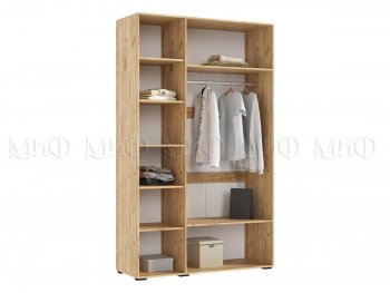 Шкаф 1350 мм Ирис с антресолью, крафт/графит (Миф) в Алапаевске - alapaevsk.mebel-e96.ru