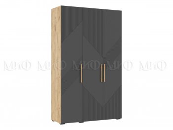 Шкаф 1350 мм Ирис с антресолью, крафт/графит (Миф) в Алапаевске - alapaevsk.mebel-e96.ru