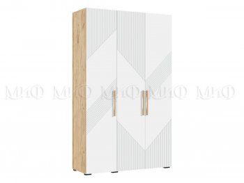 Шкаф 1350 мм Ирис с антресолью, крафт/белый (Миф) в Алапаевске - alapaevsk.mebel-e96.ru