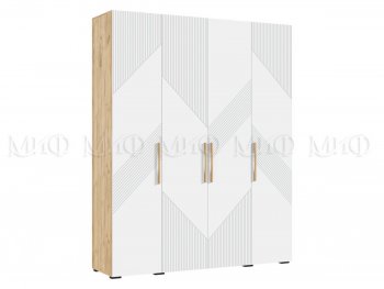 Шкаф 1800 мм Ирис с антресолью крафт/белый (Миф) в Алапаевске - alapaevsk.mebel-e96.ru