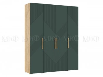 Шкаф 1800 мм Ирис с антресолью крафт/грин (Миф) в Алапаевске - alapaevsk.mebel-e96.ru