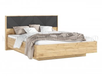 Кровать парящая Ирис крафт/графит с подсветкой (Миф) в Алапаевске - alapaevsk.mebel-e96.ru