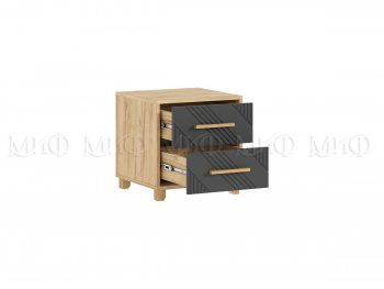 Тумба прикроватная Ирис крафт/графит, 2 шт (Миф) в Алапаевске - alapaevsk.mebel-e96.ru