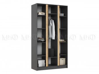 Шкаф 1200 мм 3-х ств. Келвин графит  (Миф) в Алапаевске - alapaevsk.mebel-e96.ru