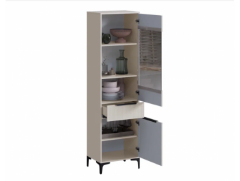 Пенал 550 мм со стеклом Кимберли кашемир (Handis) в Алапаевске - alapaevsk.mebel-e96.ru