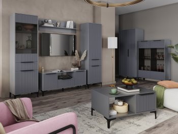 Стенка Кимберли графит, модульная (Handis) в Алапаевске - alapaevsk.mebel-e96.ru