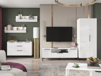 Стенка Кимберли белый, модульная (Handis) в Алапаевске - alapaevsk.mebel-e96.ru