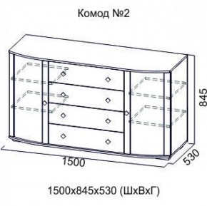 Комод №2 (1500) SV-Мебель в Алапаевске - alapaevsk.mebel-e96.ru