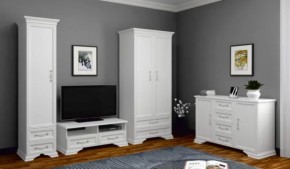 Комод 4ящ.+2дв. ГРАЦИЯ (лак) Белый (БМ) в Алапаевске - alapaevsk.mebel-e96.ru
