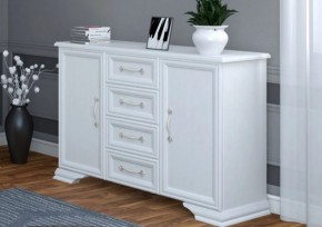 Комод 4ящ.+2дв. ГРАЦИЯ (лак) Белый (БМ) в Алапаевске - alapaevsk.mebel-e96.ru