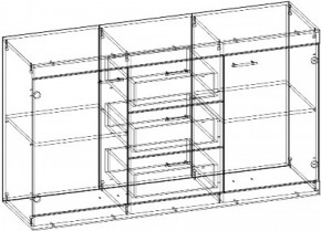 Комод Соната КС-1500 (Дуб сонома/Белый глянец) в Алапаевске - alapaevsk.mebel-e96.ru