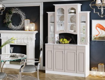 Буфет Констанция 4-х створчатый Мускат (Миф) в Алапаевске - alapaevsk.mebel-e96.ru