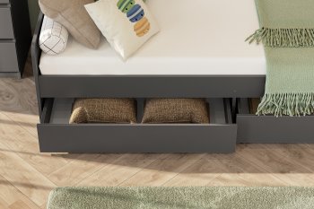 Кровать с ящиками КР-2 графит серый (СВ) в Алапаевске - alapaevsk.mebel-e96.ru