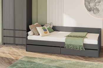 Кровать с ящиками КР-2 графит серый (СВ) в Алапаевске - alapaevsk.mebel-e96.ru