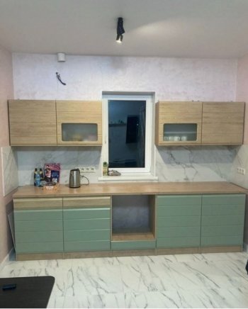 Кухонный гарнитур 3000 мм Кремона фисташка (Росток) в Алапаевске - alapaevsk.mebel-e96.ru