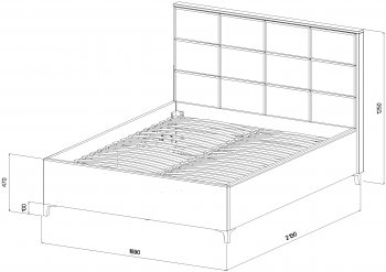 Кровать с подъемным механизмом Мега беж (Лин) в Алапаевске - alapaevsk.mebel-e96.ru
