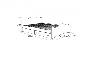 Кровать-7 двойная с 2-мя ящиками (1200*2000) в Алапаевске - alapaevsk.mebel-e96.ru