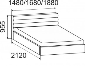 Кровать Альба с подъемным механизмом 1400*2000 в Алапаевске - alapaevsk.mebel-e96.ru