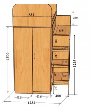 Кровать-чердак Аракс в Алапаевске - alapaevsk.mebel-e96.ru