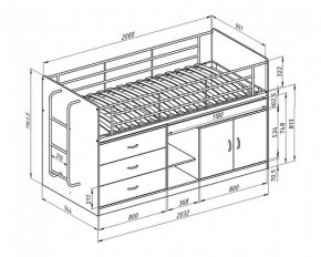 Кровать-чердак Дюймовочка-6 Белый в Алапаевске - alapaevsk.mebel-e96.ru