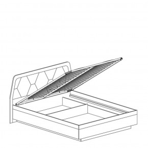 Кровать двуспальная 1600 с ПМ Дели 77 (Яна) в Алапаевске - alapaevsk.mebel-e96.ru