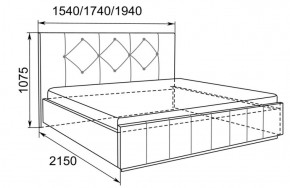 Кровать Лина с подъемным механизмом 1400*2000 в Алапаевске - alapaevsk.mebel-e96.ru