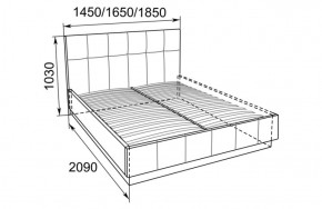 Кровать Локарно с латами 1400*2000 в Алапаевске - alapaevsk.mebel-e96.ru