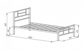 Кровать металлическая Кадис Белый в Алапаевске - alapaevsk.mebel-e96.ru