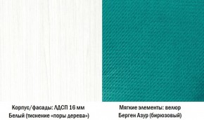 Кровать одинарная 01.34 Ноктюрн (180) бирюзовый в Алапаевске - alapaevsk.mebel-e96.ru