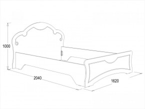 Кровать Ольга-10 МДФ (1400) в Алапаевске - alapaevsk.mebel-e96.ru