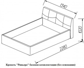 Кровать Ривьера (Белый) (МЛК) в Алапаевске - alapaevsk.mebel-e96.ru