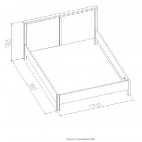 Кровать Шерлок 1800 орех 1600*2000 в Алапаевске - alapaevsk.mebel-e96.ru