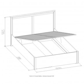 Кровать Шерлок с ПМ 1400 орех 1400*2000 в Алапаевске - alapaevsk.mebel-e96.ru