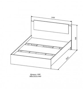 Кровать Софи СКР1400.1 (ДСВ) в Алапаевске - alapaevsk.mebel-e96.ru