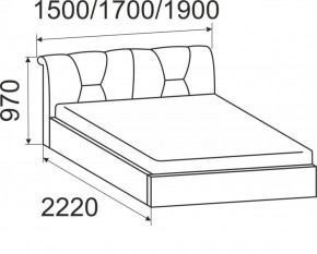 Кровать Соната с подъемным механизмом 1400*2000 в Алапаевске - alapaevsk.mebel-e96.ru