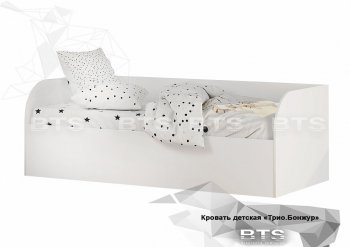 Кровать детская с подъемным механизмом Трио КРП-01 Белый (БТС) в Алапаевске - alapaevsk.mebel-e96.ru