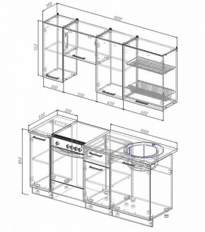 Кухонный гарнитур Жемчуг 1800 в Алапаевске - alapaevsk.mebel-e96.ru