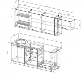 Кухонный гарнитур Лада 2550 в Алапаевске - alapaevsk.mebel-e96.ru