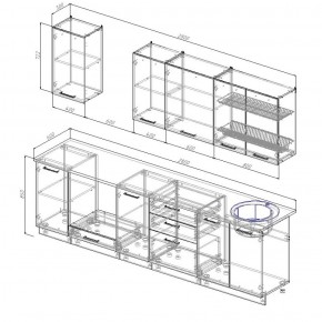 Кухонный гарнитур Лада 2800 в Алапаевске - alapaevsk.mebel-e96.ru