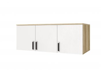 Шкаф Лагуна с антресолью делано/белый (Текс) в Алапаевске - alapaevsk.mebel-e96.ru