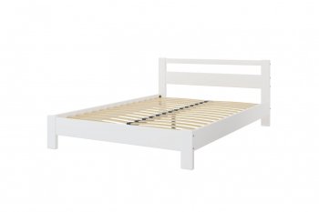 Кровать из массива Лана Белый Античный (БМ) в Алапаевске - alapaevsk.mebel-e96.ru