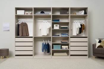 Гардеробная/шкаф 3200 мм Ларго №2 открытая Кашемир (Миф) в Алапаевске - alapaevsk.mebel-e96.ru