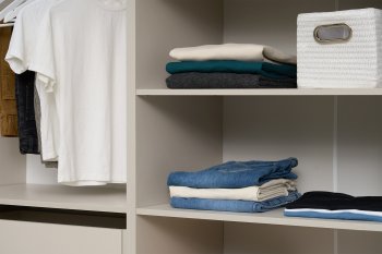 Гардеробная/шкаф 4000 мм Ларго №1 открытая Кашемир (Миф) в Алапаевске - alapaevsk.mebel-e96.ru