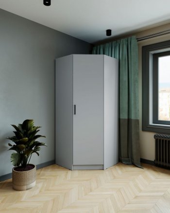 Шкаф угловой Ларс (угол скос), ЛДСП Серый камень (Микон) в Алапаевске - alapaevsk.mebel-e96.ru