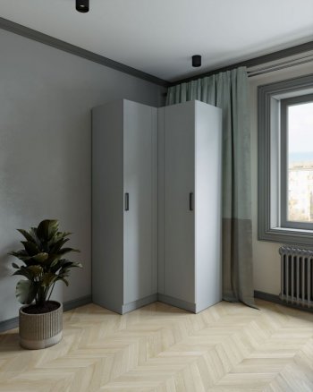 Шкаф угловой Ларс (угол прямой), Серый камень (Микон) в Алапаевске - alapaevsk.mebel-e96.ru