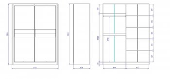 Шкаф-купе 1750 мм 2-х дверный Лацио (СБК) в Алапаевске - alapaevsk.mebel-e96.ru